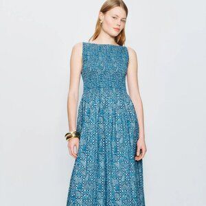 Hill House Home Cosima Nap Dress - Navy Calico Trellis